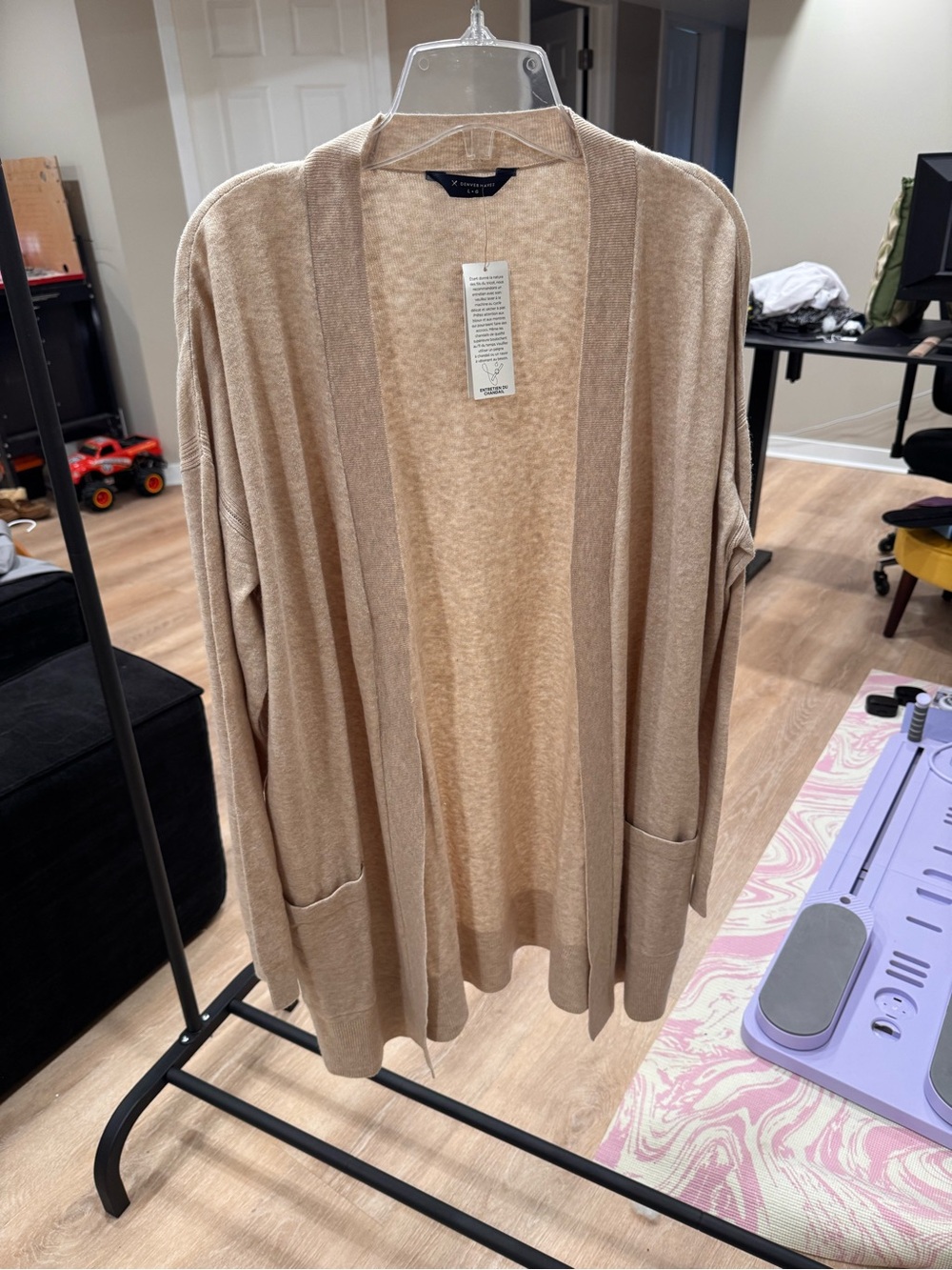 Denver Hayes Tan Open-Front Women's Cardigan